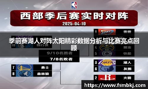 季前赛湖人对阵太阳精彩数据分析与比赛亮点回顾
