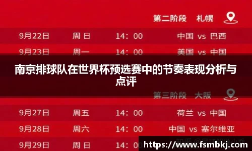 南京排球队在世界杯预选赛中的节奏表现分析与点评